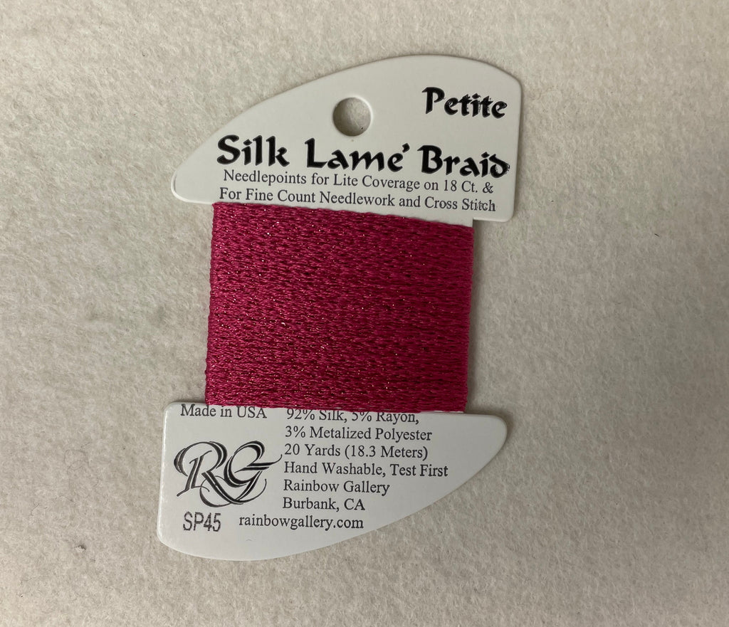 Petite Silk Lame Braid SP45 Deep Rose