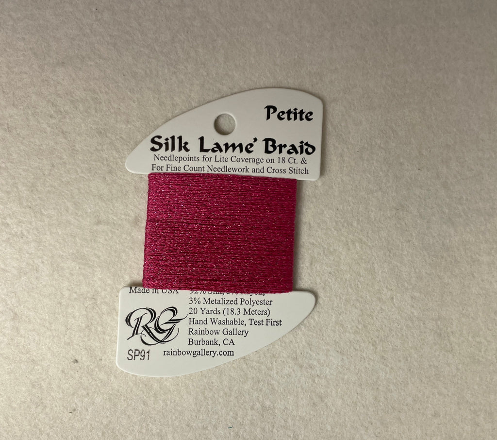 Petite Silk Lame Braid SP91 Dark Raspberry
