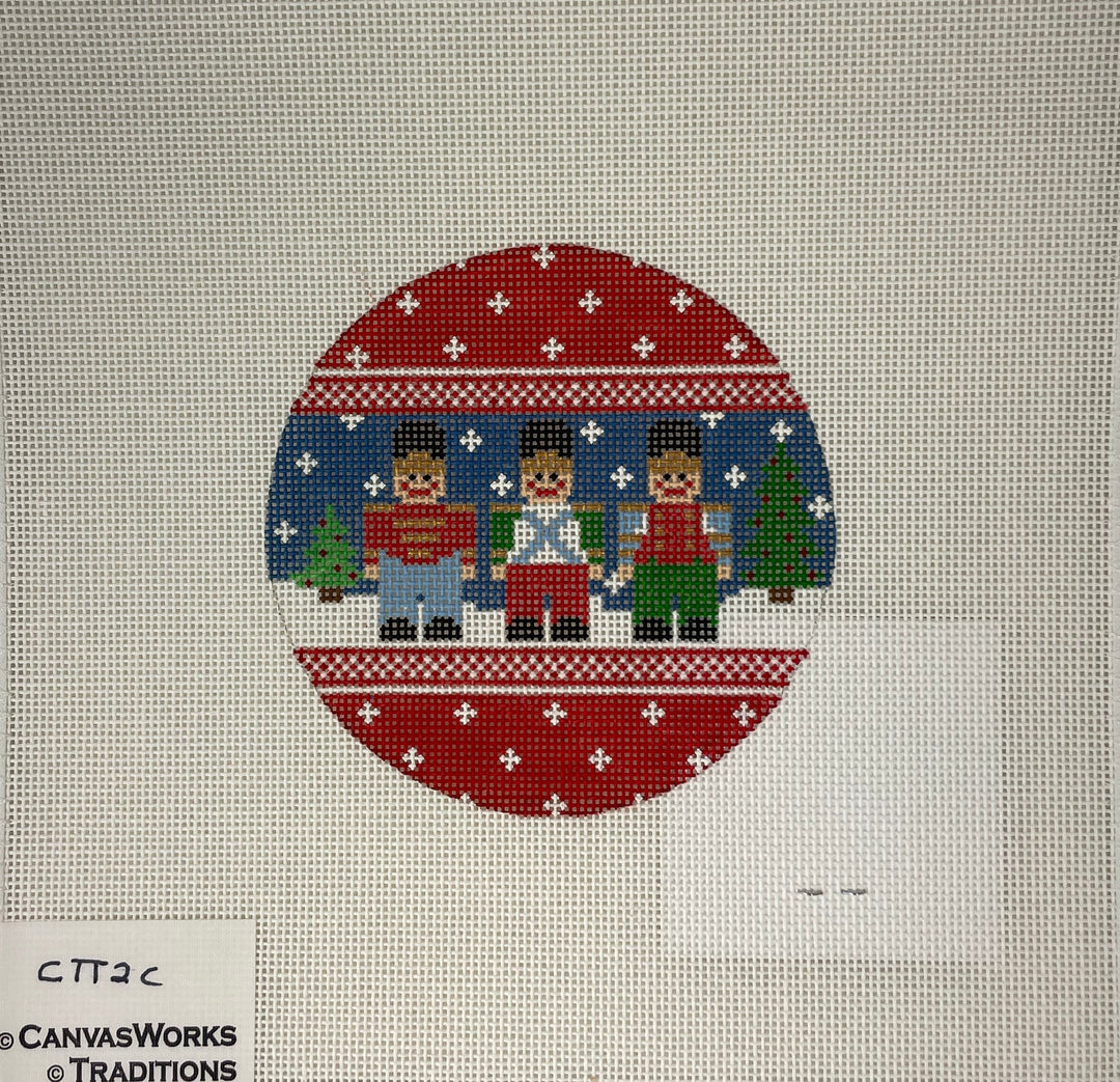 * CanvasWorks CTT2C Three Nutcrackers Ornament